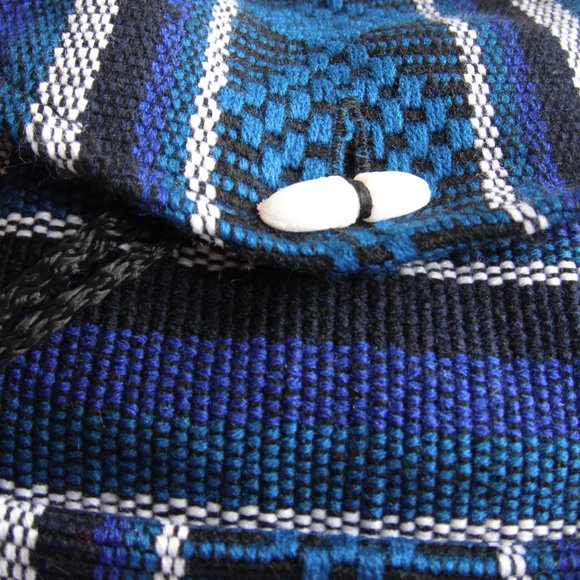 Artesanias Mr. Pinzon Woven Drawstring Boho Hippie Bag Rasta Back Pack Rainbow - Picture 7 of 11